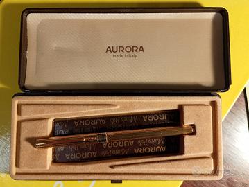 penna stilografica Aurora placcata oro anni 80