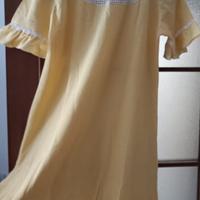 Camicia da notte gialla estiva tg. 46 puro cotone