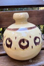 Vaso in ceramica giallo
