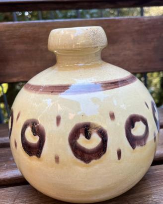 Vaso in ceramica giallo