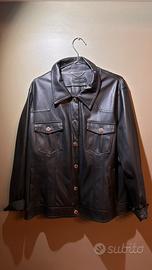 Giacca ecopelle stile blazer nero da donna