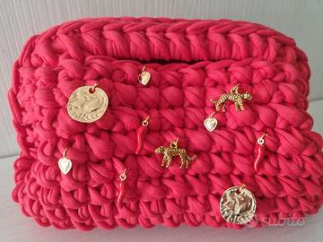 Clutch bag in cotone