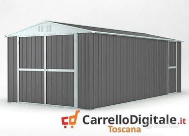 Garage in acciaio 327x611cm 19mq grigio scuro