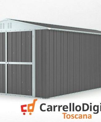 Garage in acciaio 327x611cm 19mq grigio scuro