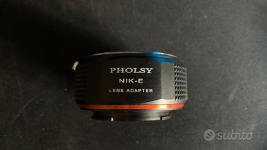 Adattatore obiettivi da nikon f a sony e mount