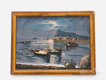 G.IALA ( XX sec.) PESCATORI  AL CHIARO DI LUNA