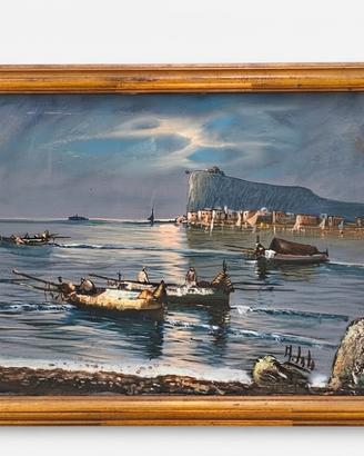 G.IALA ( XX sec.) PESCATORI  AL CHIARO DI LUNA