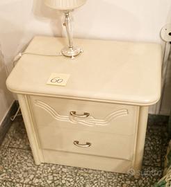 Comodino bianco/oro