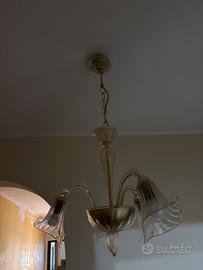 Lampadario in vetro murano