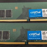 16Gb DDR4-2666 CL.19 Crucial UDIMM (2x8Gb)