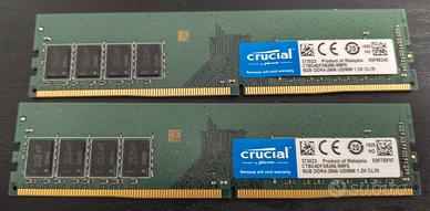 16Gb DDR4-2666 CL.19 Crucial UDIMM (2x8Gb)