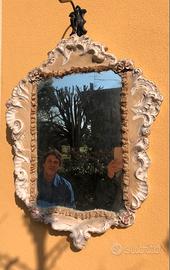 specchio vintage in ceramica di bassano