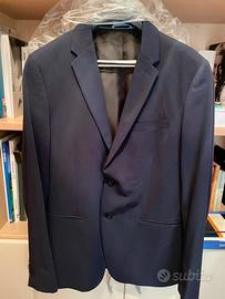Benetton abito completo uomo blu tg 48 M made in I