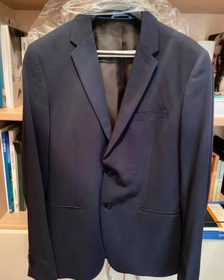 Benetton abito completo uomo blu tg 48 M made in I