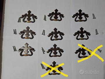 Maniglie in bronzo stile Chippendale per mobili