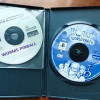 Lotto PS1 Worms Pinball e Worms World Party