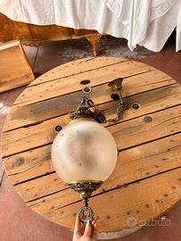 Antico lampadario ottone