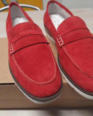 Scarpe camoscio rosse