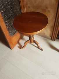 tavolino rotondo in legno