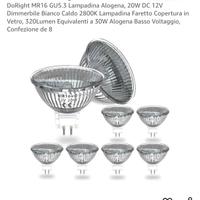 Lampadine alogene Mr16 GU5.3 20W 12V 2800K