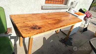 tavolo in castagno e rovere