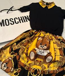 MOSCHINO Abito 2in1 Maglia+gonna seta Teddy Bear