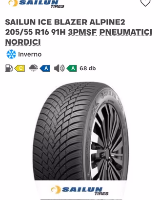 Gomme invernali  nuove 205/55 R16 91H
