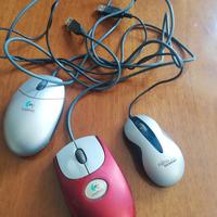 2 Mouse Logitech 1 Mini Mouse Fujitsu Siemens con