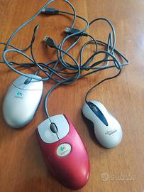 2 Mouse Logitech 1 Mini Mouse Fujitsu Siemens con