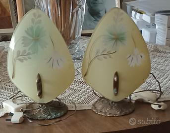 coppia lampade da comodino anni 50 