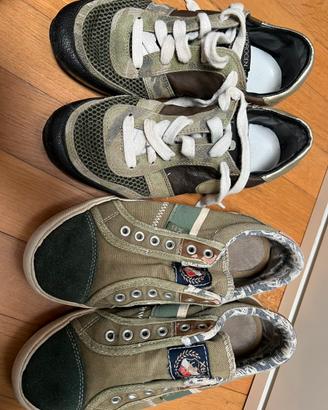 2 paia scarpe bambino n.33 e n.34