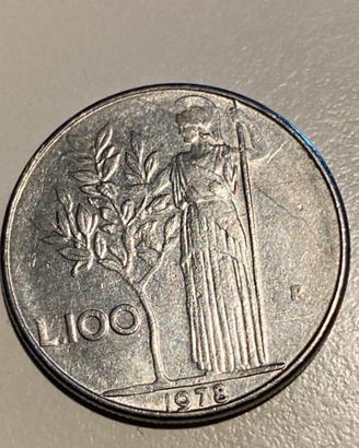 Moneta rara da 100 lire minerva