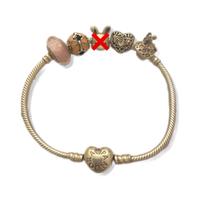 Pandora set bracciale chiusara cuore charms nuovo