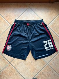 Pantaloncini short football match Cagliari Macron