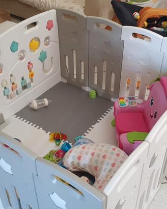 Box bambini con tappeto in gomma