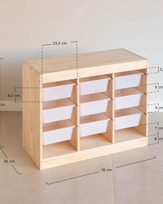 Mobile porta giochi bambini in legno Nopik – NUOVO