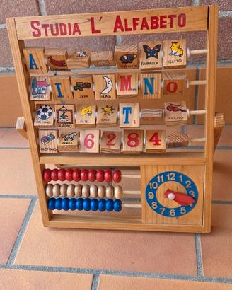 ABACO CON ALFABETO -  NUMERI - ORE