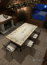 TAVOLO IN PIETRA LAVICA MIS. 200X100 CM. IN ITALIA