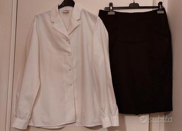 Gonna nera elegante + camicia tg 46
