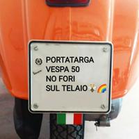 Porta Targa Vespa 50 NO FORI SUL TELAIO 