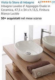 lavabo da appoggio ancora imballato 
