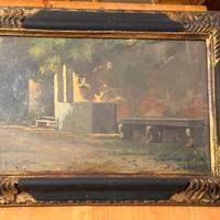 “Paesaggio  – dipinto ad Olio  di E.A.Campestrini
