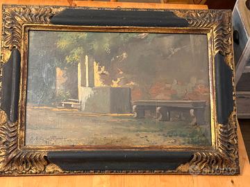“Paesaggio  – dipinto ad Olio  di E.A.Campestrini
