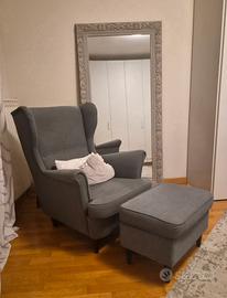 Poltrona con poggiapiedi ikea strandmon