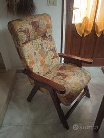 Poltrona reclinabile in legno