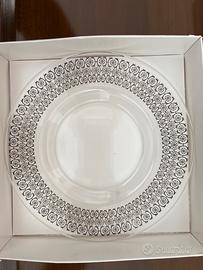 Piatto egizia con decorazioni argento