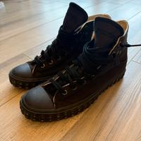 Sneakers Diesel alte in tela nera numero 40