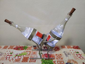 Lampada a led con supporto grigio 