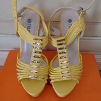 scarpe donna gialle con tacco 
