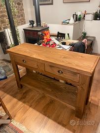 Consolle in abete artigianale 110x45xh80